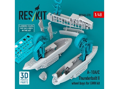 Fairchild A-10 A/C Thunderbolt Ii - Wheel Bays (For Gwh Kits / 3d-printed) - image 1