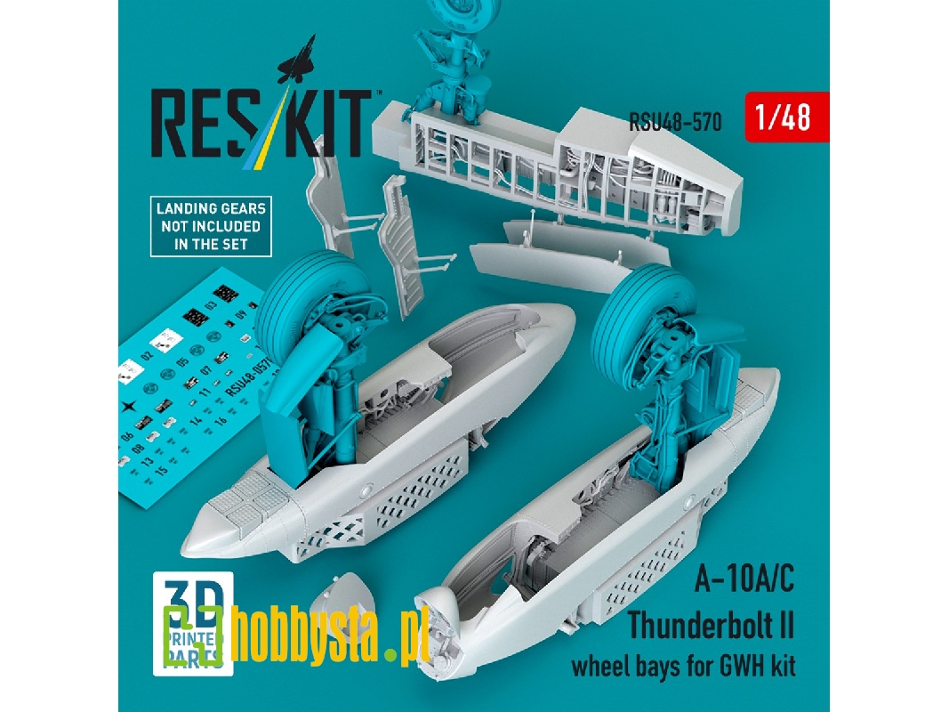 Fairchild A-10 A/C Thunderbolt Ii - Wheel Bays (For Gwh Kits / 3d-printed) - image 1