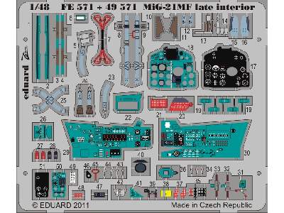 MiG-21MF late interior S. A. 1/48 - Eduard - image 2