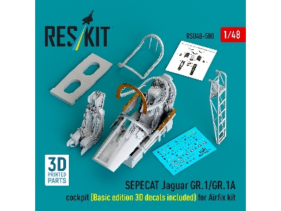 Sepecat Jaguar Gr.1 / Gr.1 A - Cockpit / Basic Edition - 3d Decals Included (For Airfix Kits / 3d-printed) - image 1