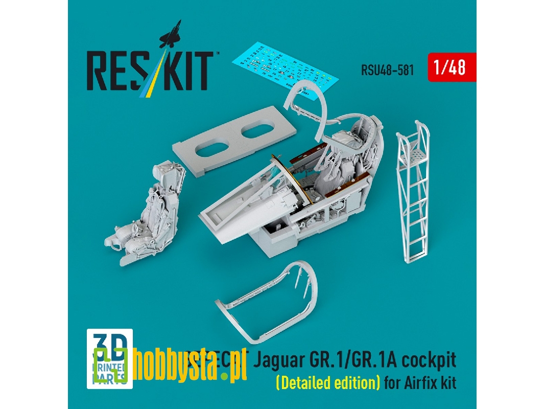 Sepecat Jaguar Gr.1 / Gr.1 A - Cockpit / Detailed Edition (For Airfix Kits / 3d-printed) - image 1