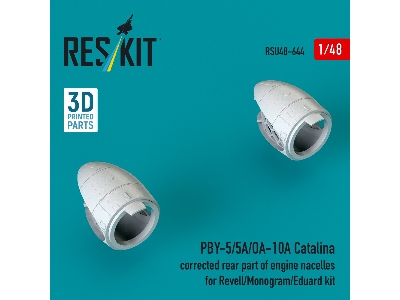 Consolidated Pby-5 / 5a / Oa-10a Catalina - Corrected Rear Part Of Engine Nacelles (For Revell / Monogram And Eduard Kits / 3d-p