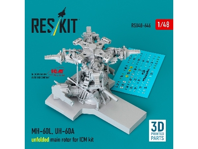Sikorsky Mh-60l And Uh-60a - Unfolded Main Rotor (For Icm Kits / 3d Printed) - image 1