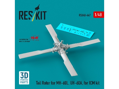 Sikorsky Mh-60l And Uh-60a - Tail Rotor (For Icm Kits / 3d Printed) - image 1
