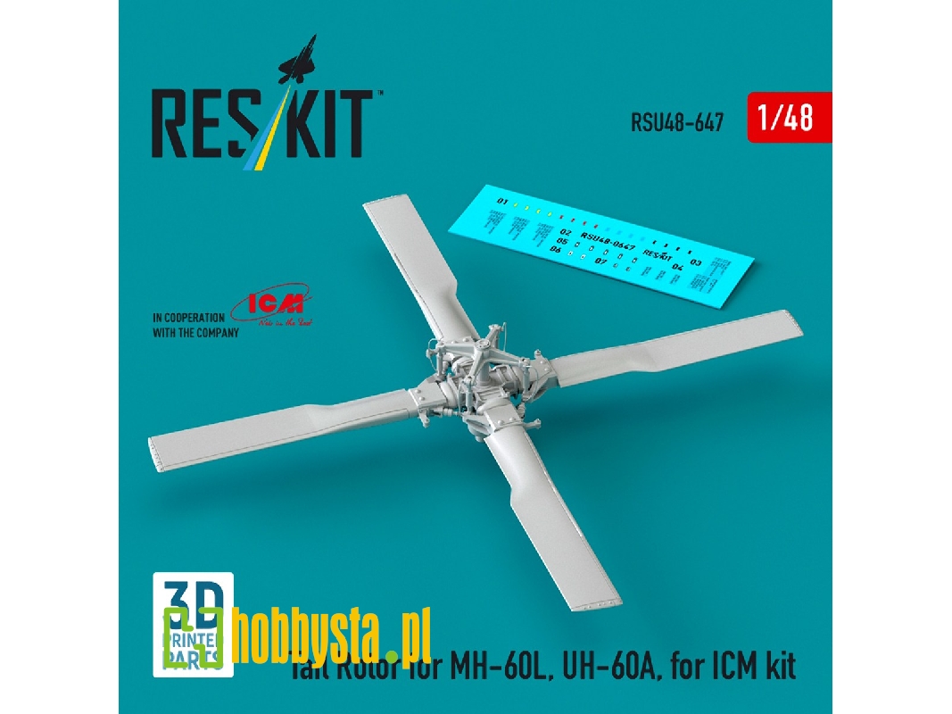 Sikorsky Mh-60l And Uh-60a - Tail Rotor (For Icm Kits / 3d Printed) - image 1