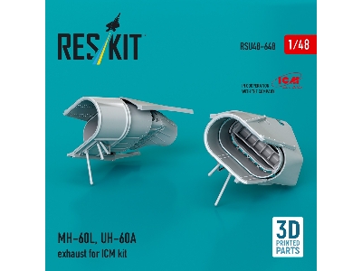 Sikorsky Mh-60l And Uh-60a - Exhaust (For Icm Kits / 3d Printed) - image 1