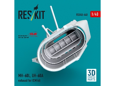 Sikorsky Mh-60l And Uh-60a - Exhaust (For Icm Kits / 3d Printed) - image 3