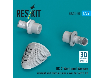 Westland Wessex Hc.2 - Exhaust And Transmission Cover (For Airfix Kits / 3d-printed) - image 1