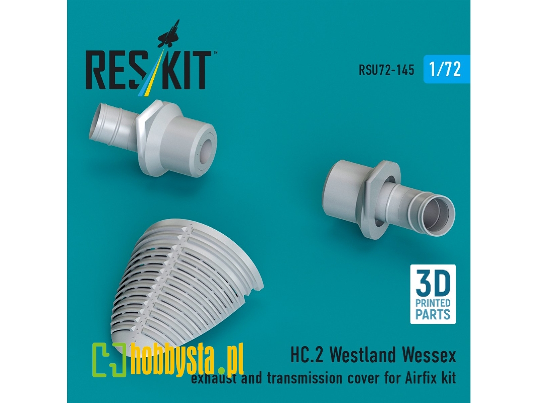 Westland Wessex Hc.2 - Exhaust And Transmission Cover (For Airfix Kits / 3d-printed) - image 1