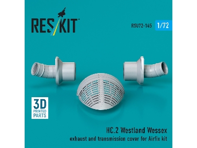 Westland Wessex Hc.2 - Exhaust And Transmission Cover (For Airfix Kits / 3d-printed) - image 3