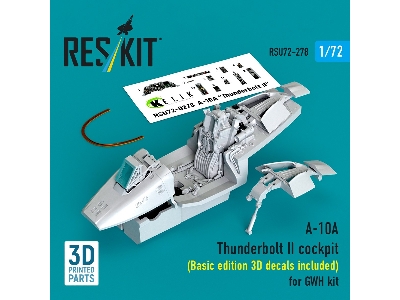 Fairchild A-10 A Thunderbolt Ii - Cockpit / Basic Edition - 3d Decals Included  (For Gwh Kits / 3d-printed) - image 1