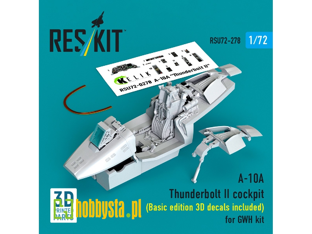 Fairchild A-10 A Thunderbolt Ii - Cockpit / Basic Edition - 3d Decals Included  (For Gwh Kits / 3d-printed) - image 1