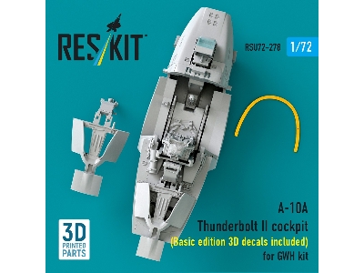 Fairchild A-10 A Thunderbolt Ii - Cockpit / Basic Edition - 3d Decals Included  (For Gwh Kits / 3d-printed) - image 2