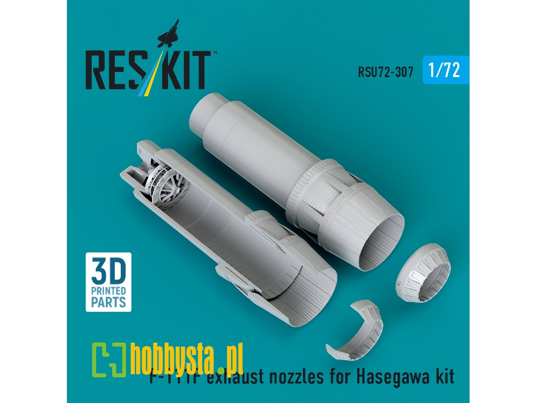 General Dynamics F-111 F - Exhaust Nozzles (For Hasegawa Kits / 3d-printed) - image 1