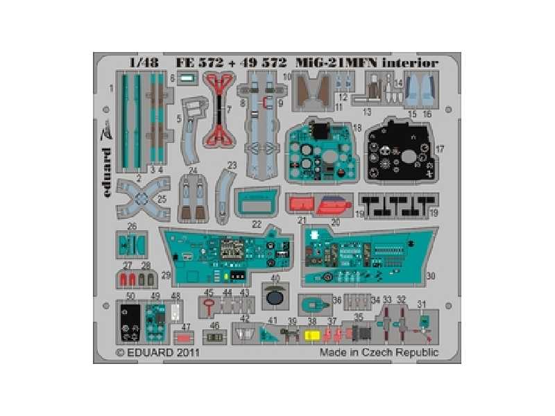 MiG-21MFN interior S. A. 1/48 - Eduard - - image 1