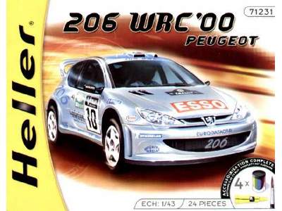 206 WRC '00 PEUGEOT w/Paints and Glue - image 1