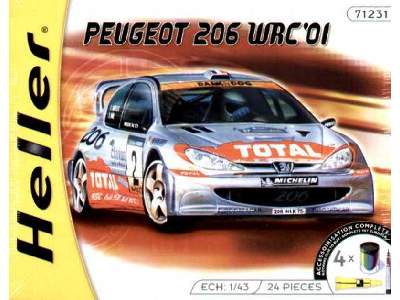 206 WRC '01 PEUGEOT w/Paints and Glue - image 1