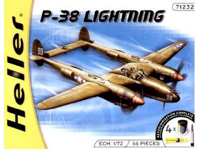 P-38 LIGHTNING w/Paints and Glue - image 1