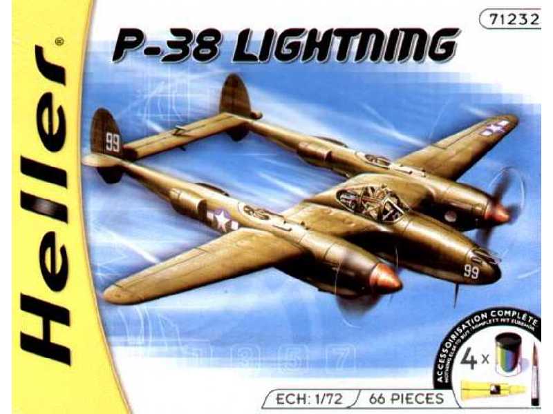 P-38 LIGHTNING w/Paints and Glue - image 1