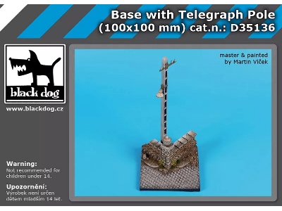 Base With Telegraph Pole (100 X 100 Mm) - image 4