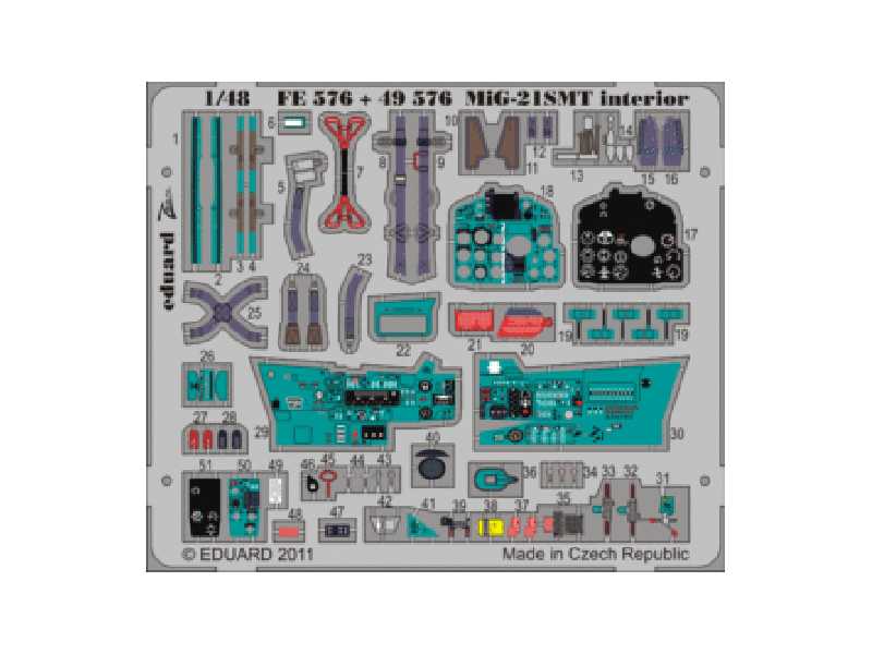 MiG-21SMT interior 1/48 - Eduard - - image 1