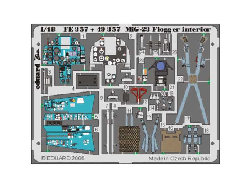 MiG-23 Flogger B interior 1/48 - Italeri - - image 1