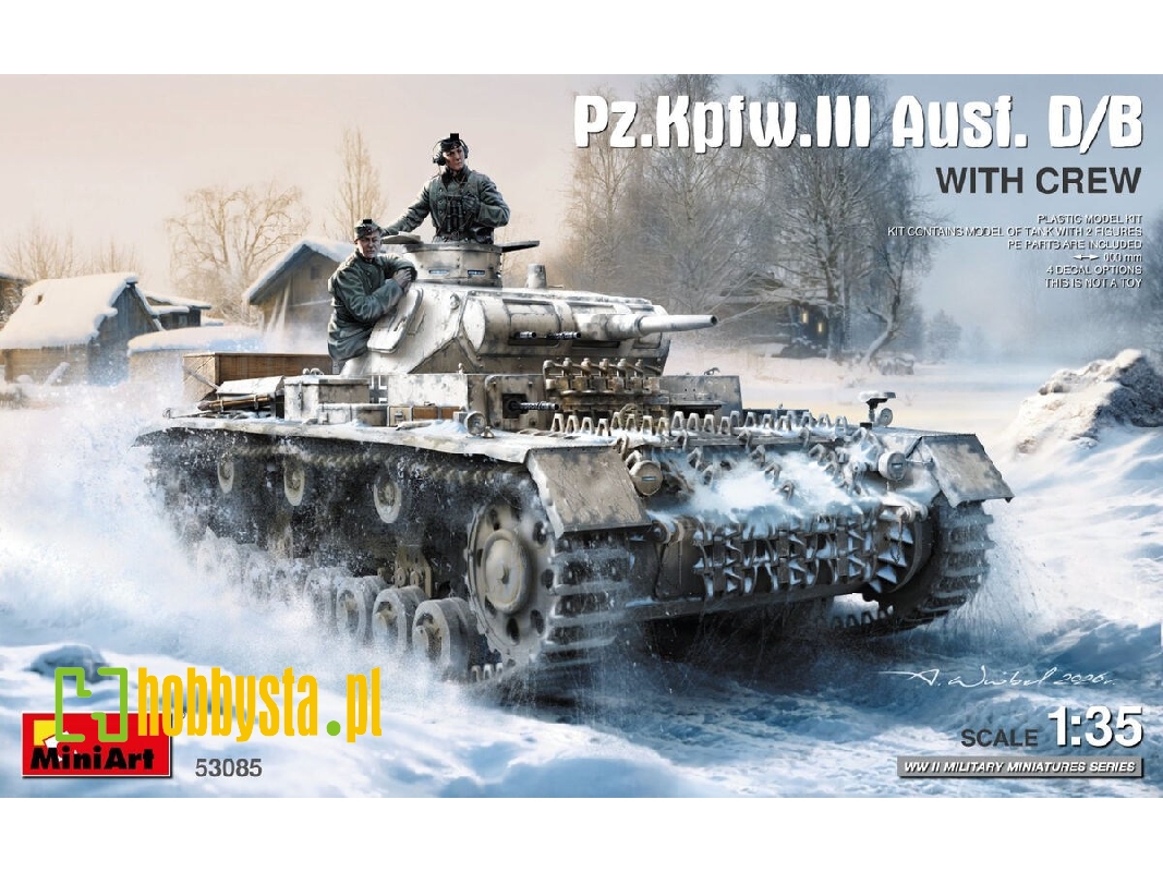 Pz.Kpfw.Iii Ausf. B/D With Crew (2 Figures) - image 1