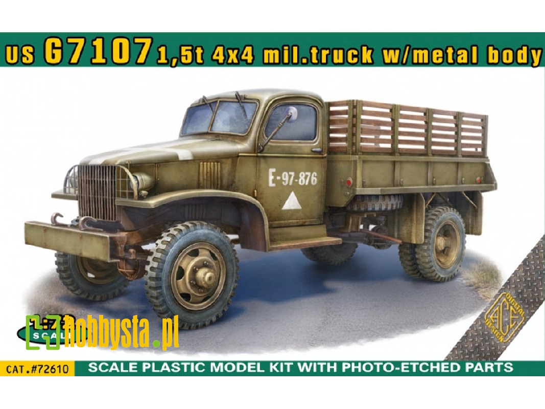 Us G7107 1,5t 4x4 Army Truck With Metal Body - image 1