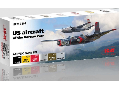 Acrylic Paint Set For Us Aircraft Of The Korean War - image 1