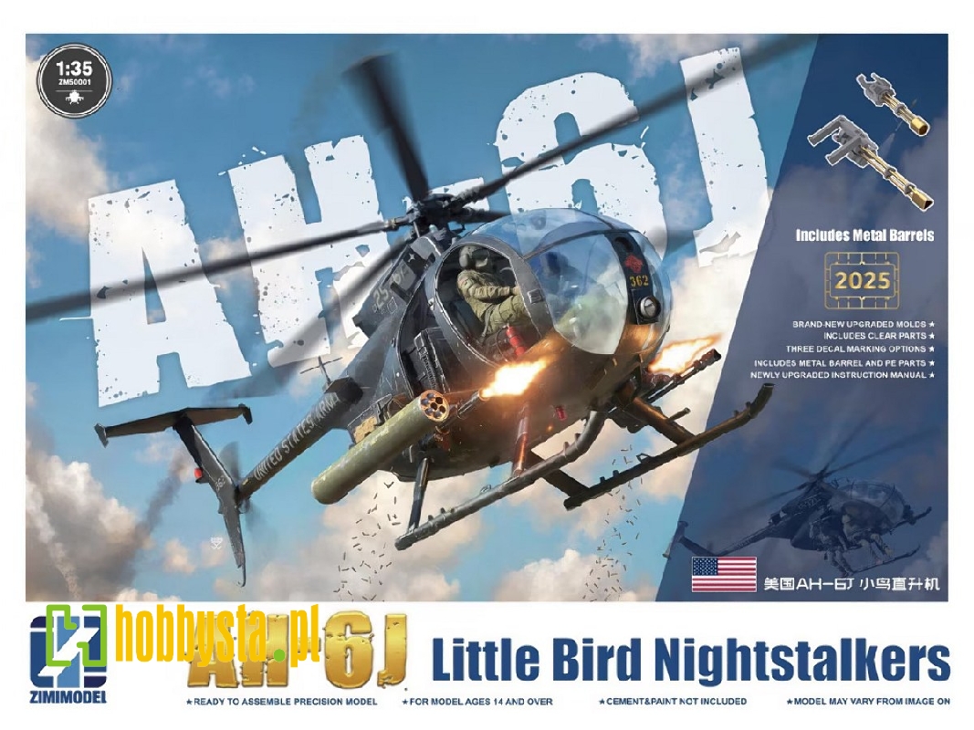 Ah-6 J Little Bird Nightstalkers With Metal Barrels - image 1