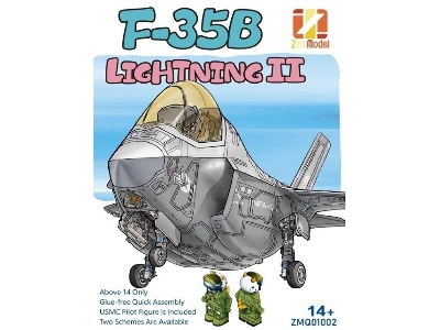Lockheed Martin F-35 B Lightning Ii - Cartoon Series Snap Fit (Includes Pilot Figure) - image 1
