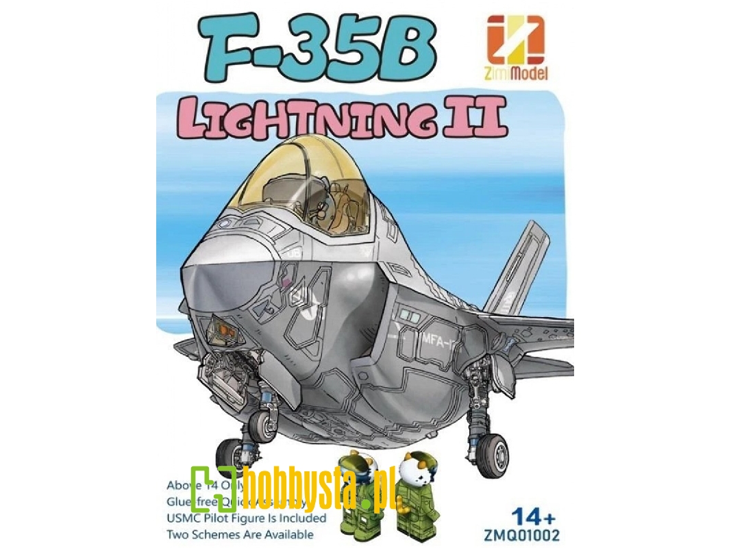 Lockheed Martin F-35 B Lightning Ii - Cartoon Series Snap Fit (Includes Pilot Figure) - image 1