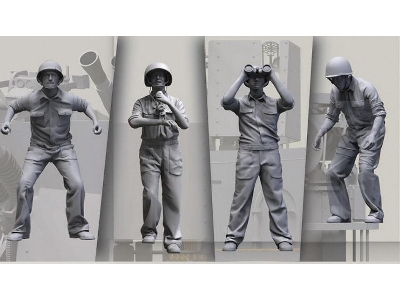 Us Navy Wwii Anti-aircraft 40 Mm Quad Bofors Gun Crew Set 2 - image 1