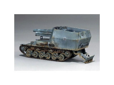 German Wwii 15 Cm Sfh 13/1 (Sf)auf Gw Lrs.(F )sd.Kfz.135/1 With 50 Ton Type Ssy45 Flatcar Schwerer Platformwagen (3 In 1 Kit) - 