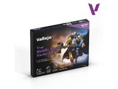 77272 True Metallic Metal Starter Set (Paints + Brush + Mini + Leaflet) - image 1