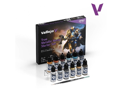 77272 True Metallic Metal Starter Set (Paints + Brush + Mini + Leaflet) - image 3