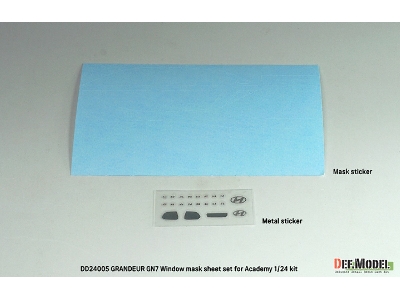 Hyundai Grandeur Gn7 - Window Mask Sheet / Logo Metal Sticker Set (For Academy Kits) - image 2