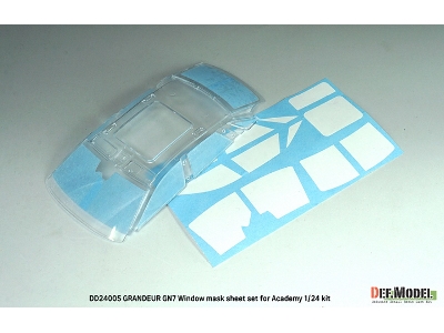 Hyundai Grandeur Gn7 - Window Mask Sheet / Logo Metal Sticker Set (For Academy Kits) - image 6