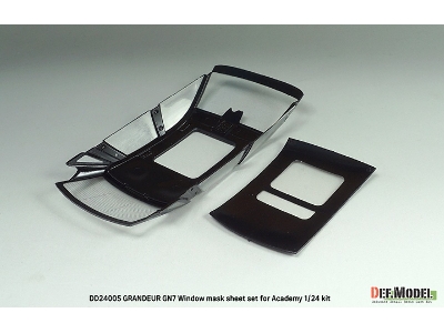 Hyundai Grandeur Gn7 - Window Mask Sheet / Logo Metal Sticker Set (For Academy Kits) - image 8