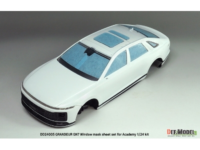 Hyundai Grandeur Gn7 - Window Mask Sheet / Logo Metal Sticker Set (For Academy Kits) - image 12