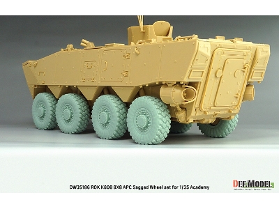 Rok K808 8x8 Apc - Sagged Wheel Set Michelin Xzl (For Academy Kits) - image 5