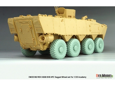 Rok K808 8x8 Apc - Sagged Wheel Set Michelin Xzl (For Academy Kits) - image 6