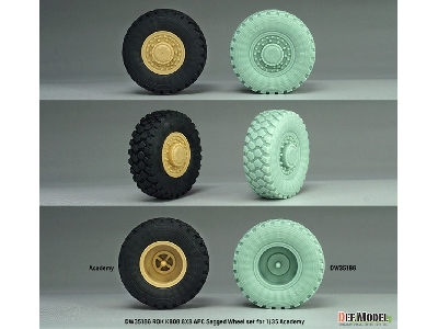 Rok K808 8x8 Apc - Sagged Wheel Set Michelin Xzl (For Academy Kits) - image 9