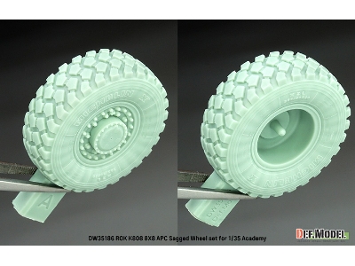 Rok K808 8x8 Apc - Sagged Wheel Set Michelin Xzl (For Academy Kits) - image 10
