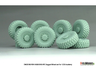 Rok K808 8x8 Apc - Sagged Wheel Set Michelin Xzl (For Academy Kits) - image 12