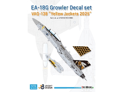 Boeing Ea-18 G Growler - Decal Set Vaq-138 Yellow Jackets (For Academy Kits) - image 1