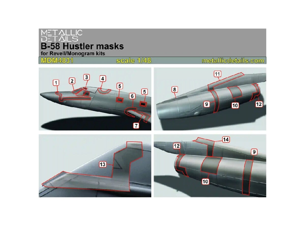 Convair B-58 Hustler - Masks Set (For Monogram And Revell Kits) - image 1