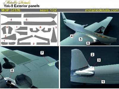 Yakovlev Yak-9d - Exterior Panels (3d-printed) - image 7