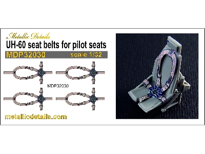 Sikorsky Uh-60 - Seat Belts For Pilot Seats (For Academy, Kitty Hawk Models And Zimi Model Kits) - image 3