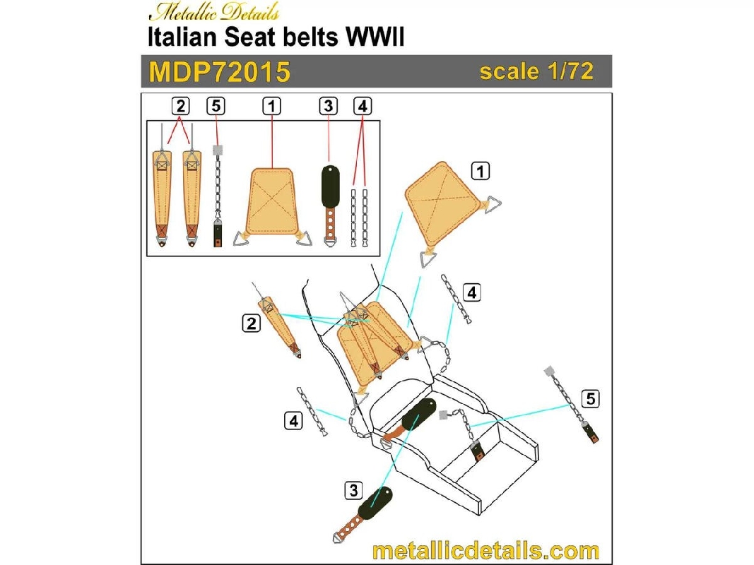 Italian Wwii Seat Belts (3d-printed) - image 1